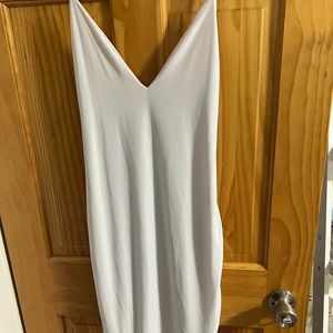 White mid length dress
